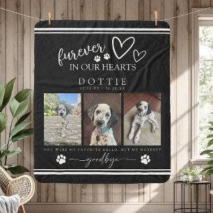 Couverture Sherpa Black Hardest Goodbye Photo Dog Memorial