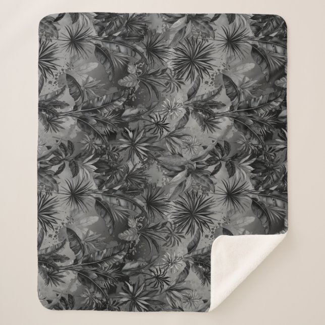 Couverture Sherpa Black jungle (Devant)