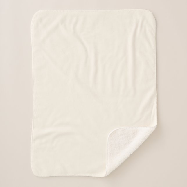 Couverture Sherpa Blanc floral (Devant)