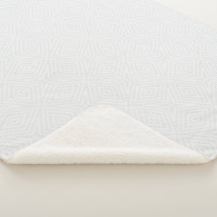 Couverture Sherpa Blanc solide texturé.