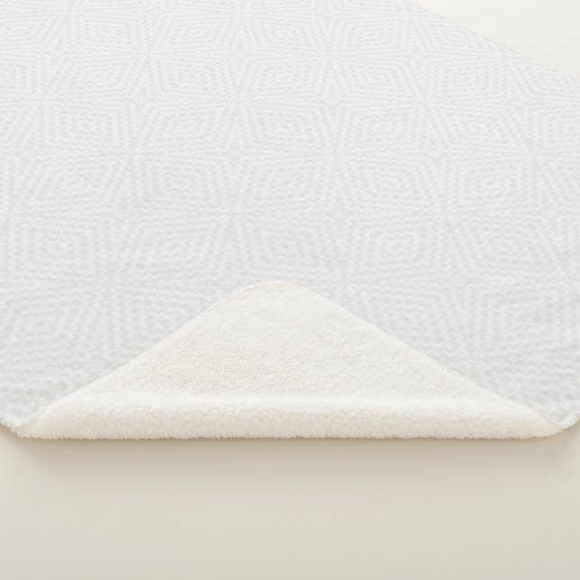 Couverture Sherpa Blanc solide texturé. (3/4)