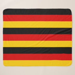 Couverture Sherpa Blanche Sherpa patriotique avec drapeau d'Allemagn