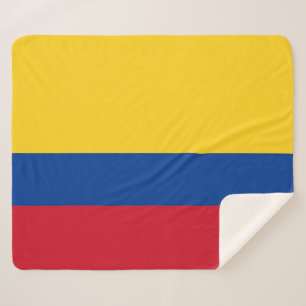 Couverture Sherpa Blanche Sherpa patriotique avec drapeau de la Colo