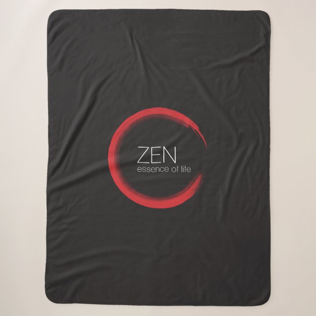 Couverture Sherpa Blanche Sherpa Zen Rouge (Devant)