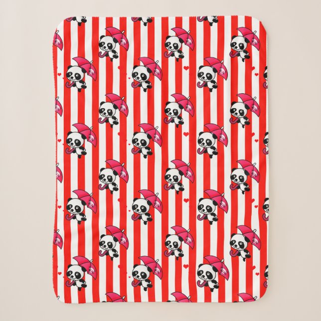 Couverture Sherpa Blancs rouges mignons (Devant)