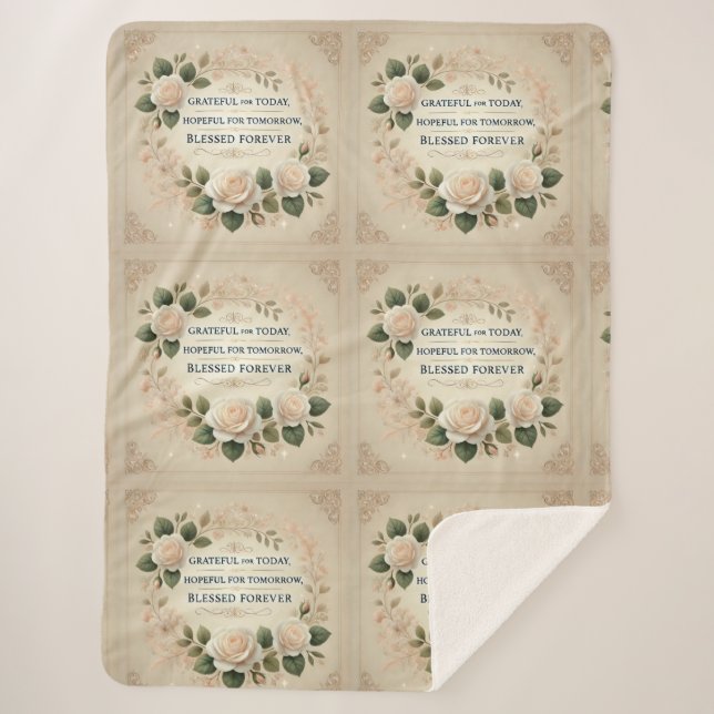 Couverture Sherpa Blessed Forever art IA  (Devant)