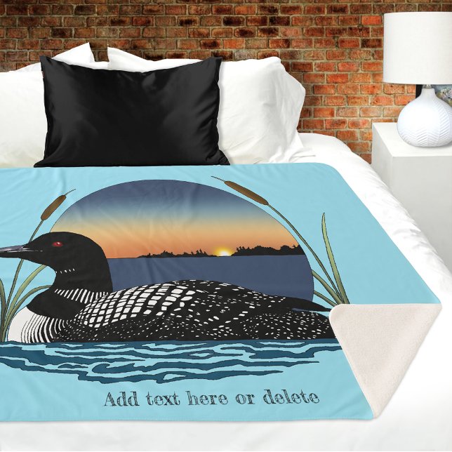 Couverture Sherpa Bleu couché de soleil (Créateur téléchargé)