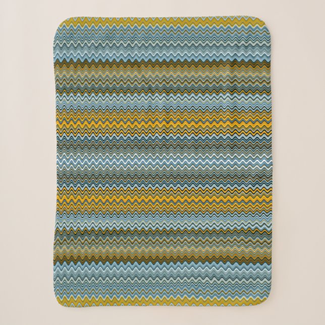 Couverture Sherpa Bleu et or (Devant)