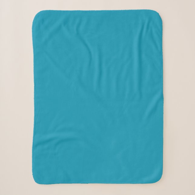 Couverture Sherpa Bleu-vert (couleur solide) (Devant)