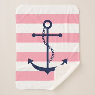 Couverture Sherpa Blue Anchor