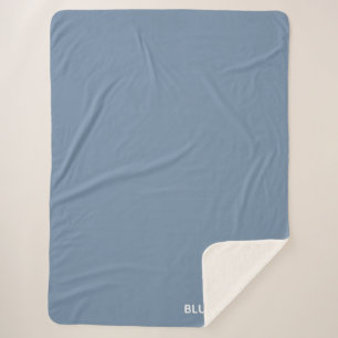 Couverture Sherpa Blue Crane bleu color
