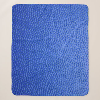 Couverture Sherpa Blue leather skin texture skin