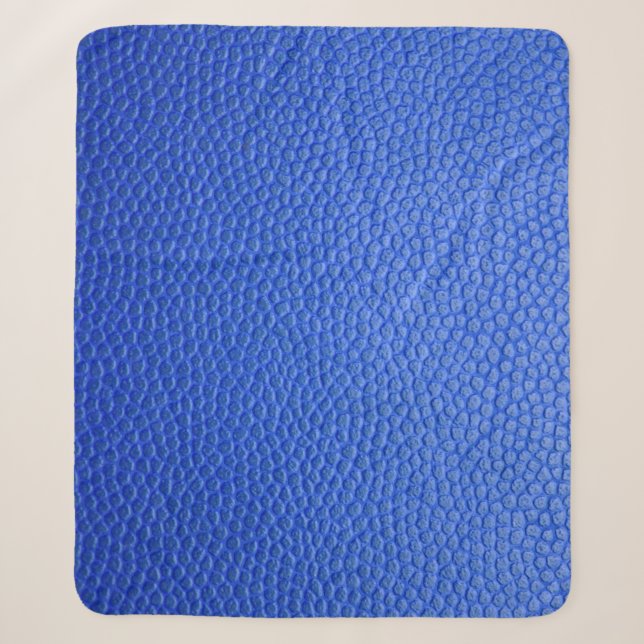 Couverture Sherpa Blue leather skin texture skin (Devant)