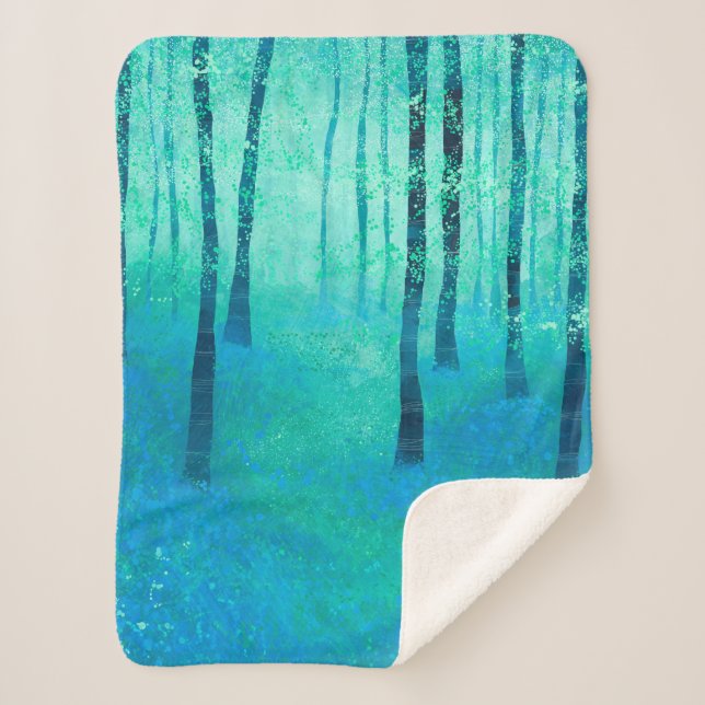 Couverture Sherpa Bluebell Woodland (Devant)