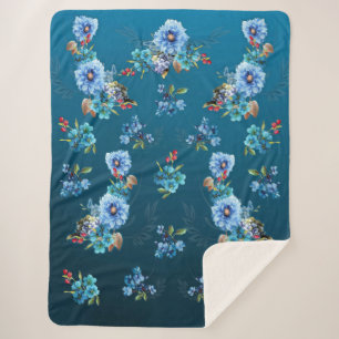 Couverture Sherpa Blues de Cornflower en aquarelle