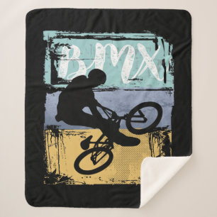 Couverture Sherpa BMX Tee - Vintage Retro BMX Bike Rider