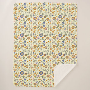 Couverture Sherpa Boho motif 01,w Lyellow BG