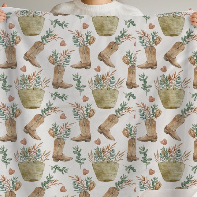 Couverture Sherpa Boho Western Floral Sherpa Blanket (Créateur téléchargé)