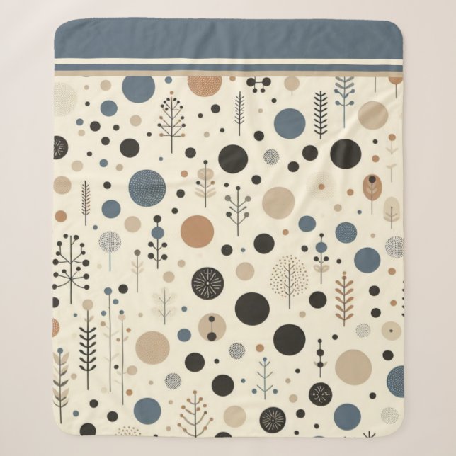Couverture Sherpa Bois Abstrait (Devant)