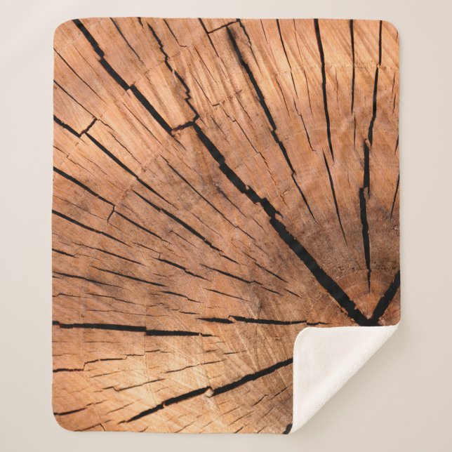 Couverture Sherpa Bois de bois de sciage coupe (Devant)