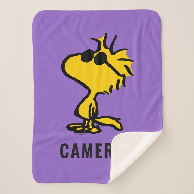 Couverture Sherpa Bois En Lunettes De Soleil | Ajouter Votre Nom (Devant)