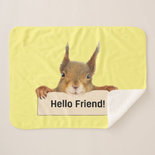 Couverture Sherpa Bonjour ami Funny Squirrel