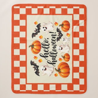Couverture Sherpa Bonjour les fantômes de Halloween Chauves-souris C
