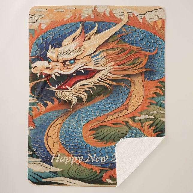 Couverture Sherpa Bonne année du dragon 2024 (Devant)