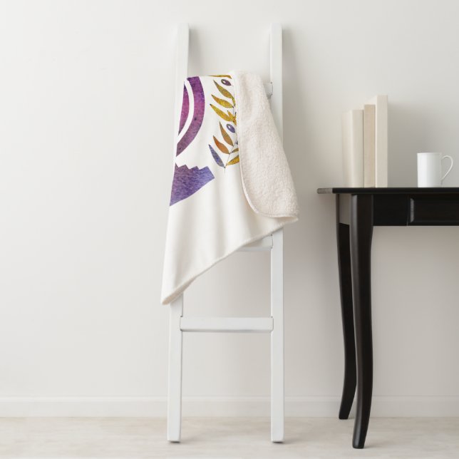 Couverture Sherpa Bonne Hanoukka Sherpa Blanket (En situation)