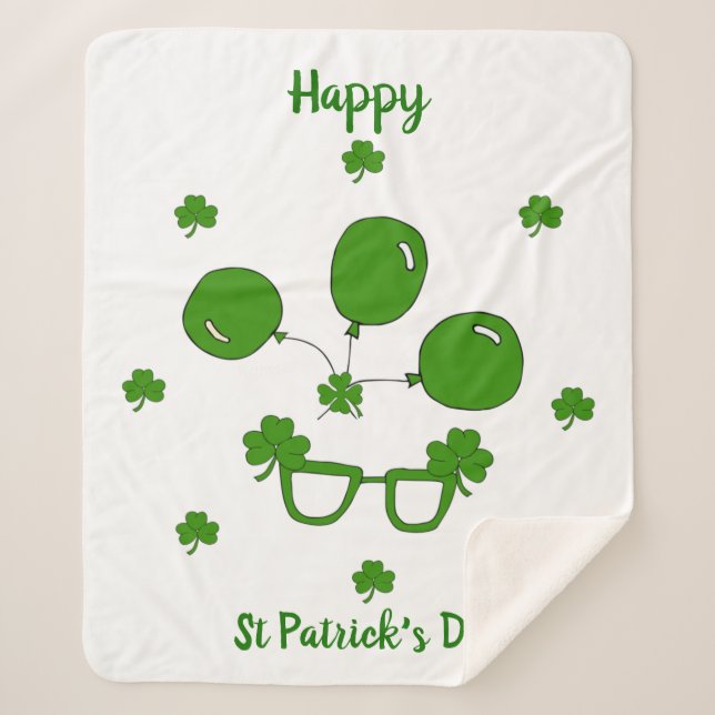 Couverture Sherpa Bonne Saint Patrick's Day (Devant)