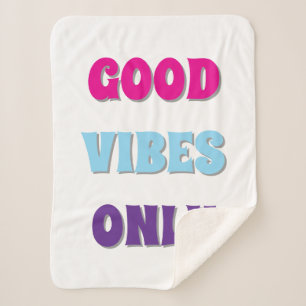 Couverture Sherpa 'Bonne Vibes Seulement'