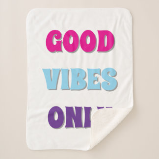 Couverture Sherpa 'Bonne Vibes Seulement'