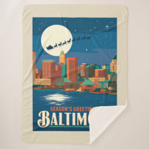 Couverture Sherpa Bonnes Fêtes de Baltimore