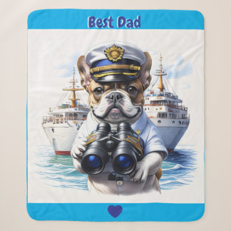 Couverture Sherpa Bouledogues français French Bulldog Meilleur Papa
