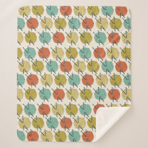 Couverture Sherpa Boules colorées du Motif de laine de fils