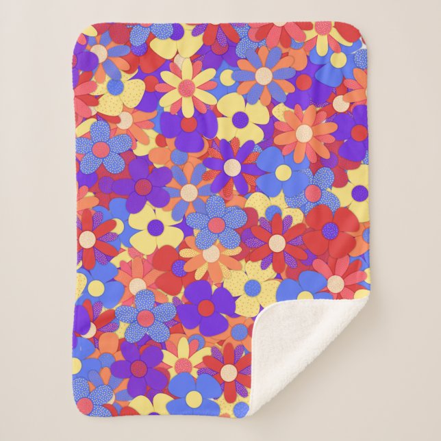 Couverture Sherpa Bouquet animé Sherpa Blanket (Devant)