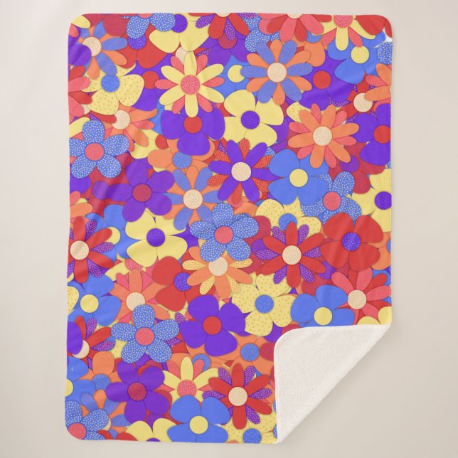 Couverture Sherpa Bouquet animé Sherpa Blanket (Devant)