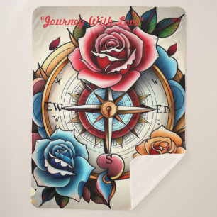 Couverture Sherpa "Boussole Rose : Un Symbole d'Amour et de Félicité