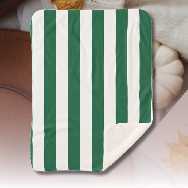 Couverture Sherpa Bouteille vintage classique Vert & Blancs (Créateur téléchargé)