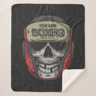 Couverture Sherpa Boxer Fight Club Skeleton Boxer Gym