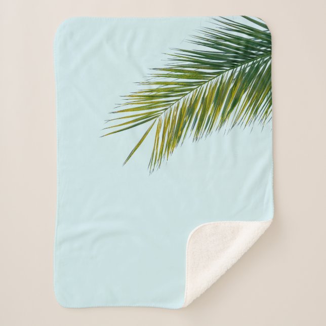 Couverture Sherpa Branche de palmier (Devant)