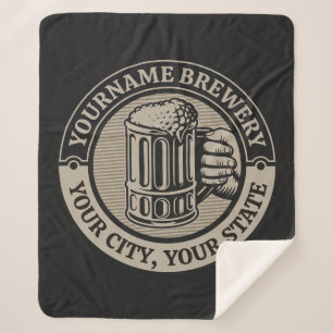 Couverture Sherpa Brasserie Nom personnalisé Brasserie Big Mug