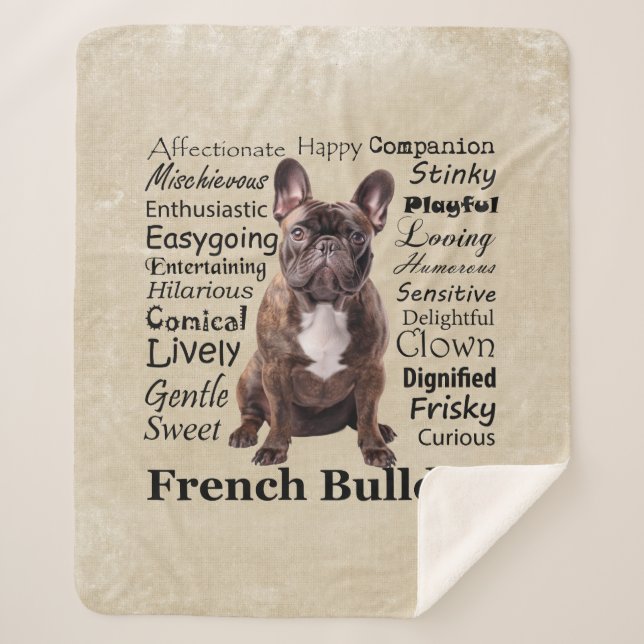 Couverture Sherpa Brindle Français Bulldog (Devant)
