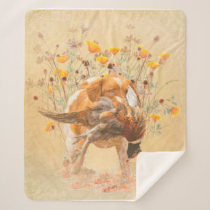 Couverture Sherpa Brittany Spaniel, Chasse Pheasant Coffee Mug T-Sh