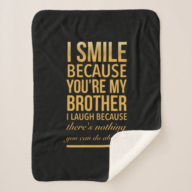 Couverture Sherpa Bro de sourire Drôle cadeaux d'anniversaire pour l (Devant)