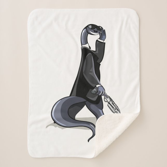 Couverture Sherpa Brontosaurus Habillé Comme Un Personnage De Film. (Devant)