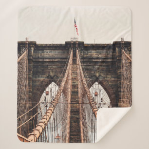 Couverture Sherpa Brooklyn Bridge en New Yorkabstract, amérique, ame