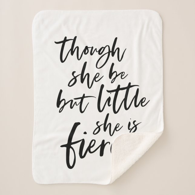 Couverture Sherpa Brosse Script Petit Mais Fierce William Shakespear (Devant)