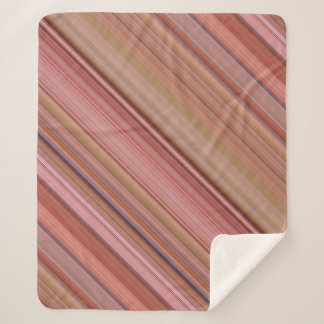 Couverture Sherpa Brouillant Feuille rose, Brown et bracelet