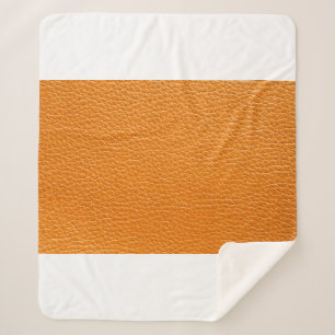 Couverture Sherpa Brown cuir texture closeup